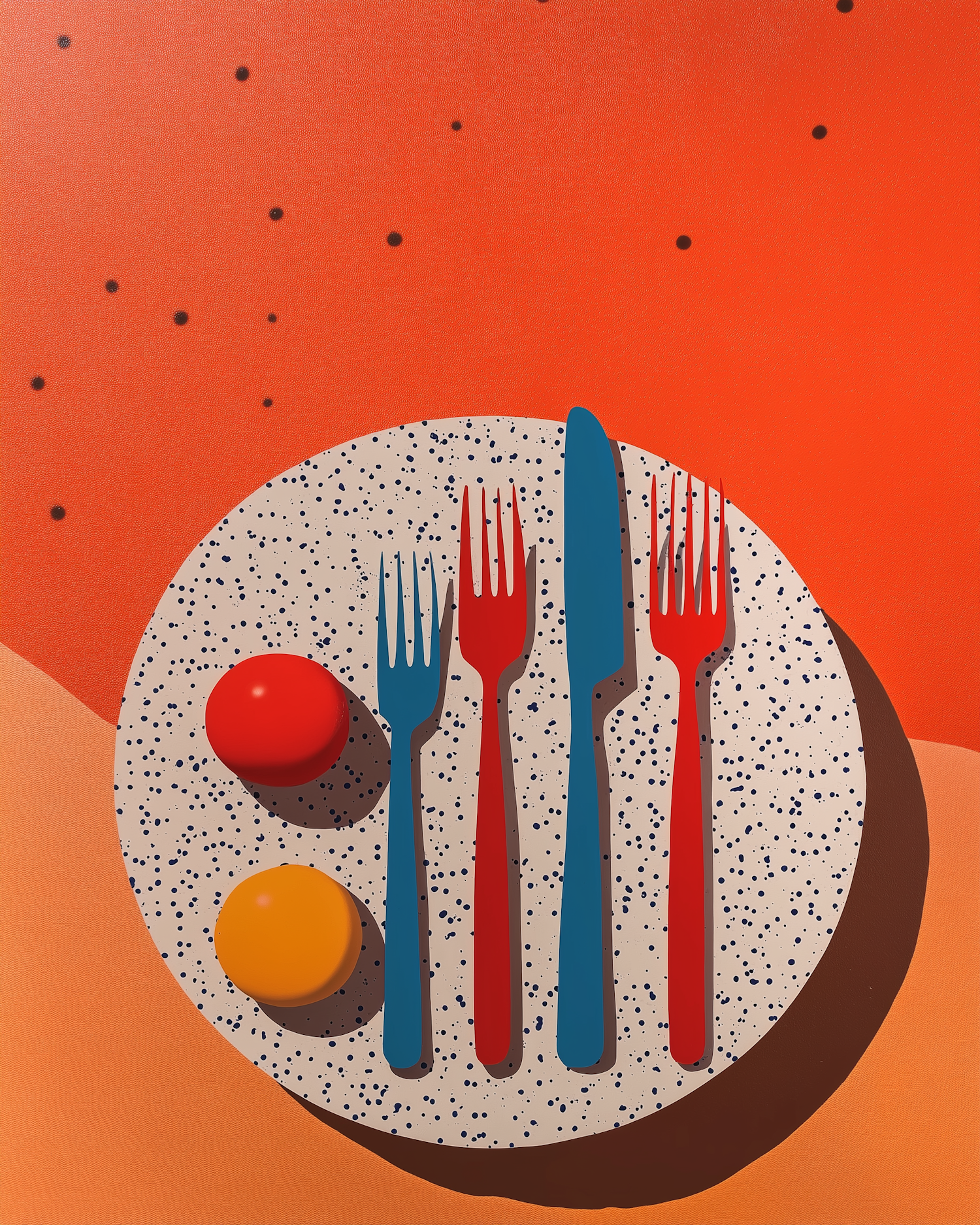 Abstract Cutlery and Macarons