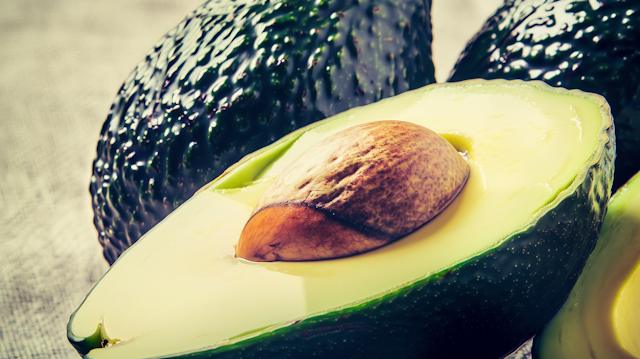 Close-up of Halved Avocado