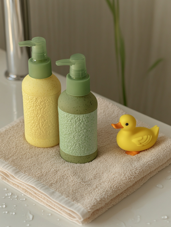 Textured Pump Bottles with Rubber Duck