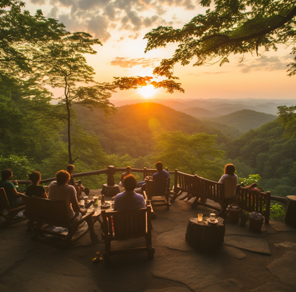 Tranquil Terrace Sunset Gathering