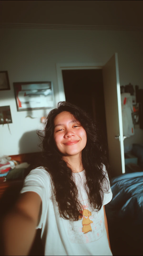 Smiling Woman in Room