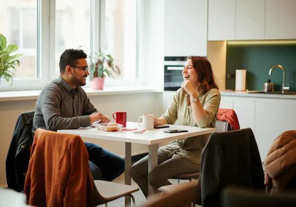 Conversation in Modern Kitchen