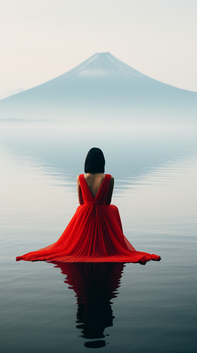 Contemplation by the Crimson Water