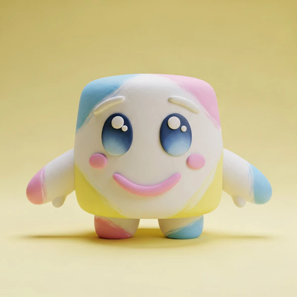 Cheerful Cartoon Character