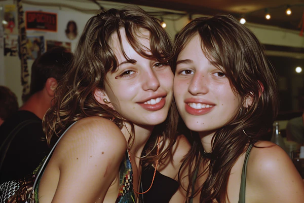 Cheerful Young Women at Social Event