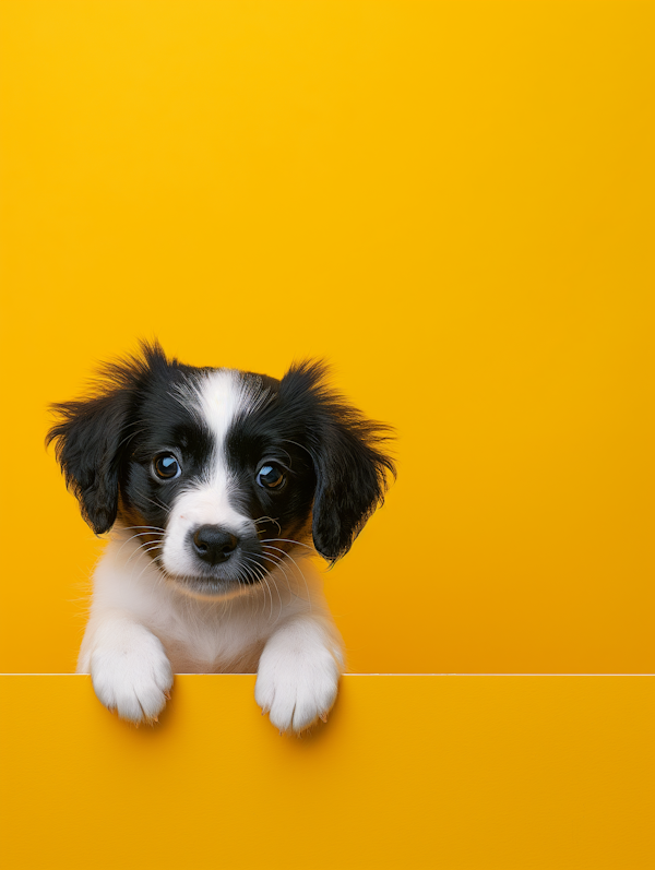 Curious Puppy Peeking