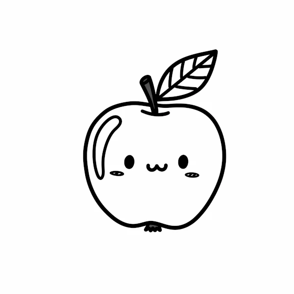 Smiling Apple Illustration