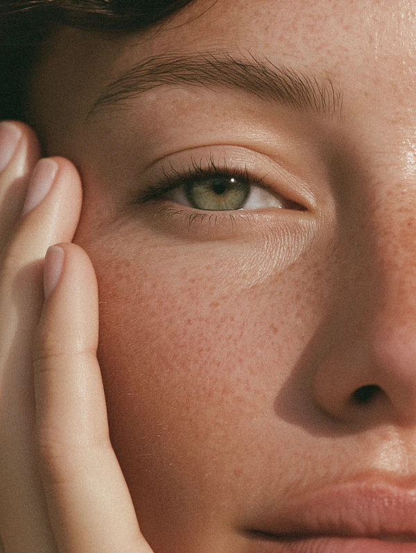 Close-Up of Freckled Face