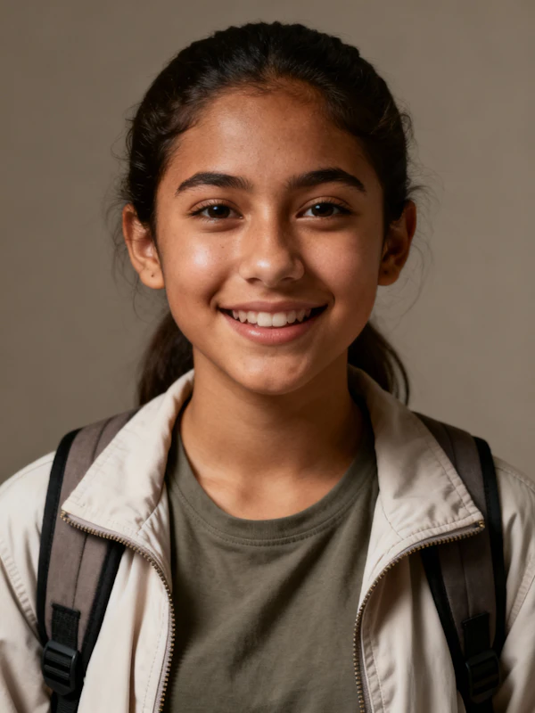 Cheerful Student Portrait