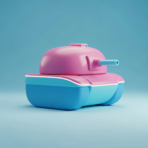 3D Toy Tank Render