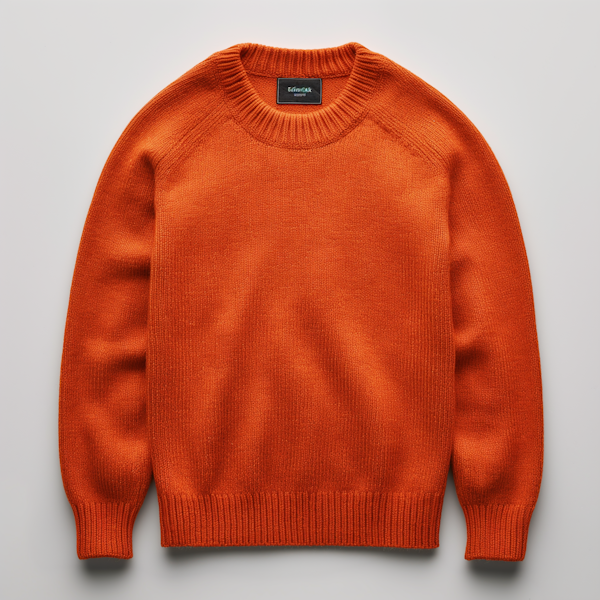 Vibrant Orange Crewneck Sweater