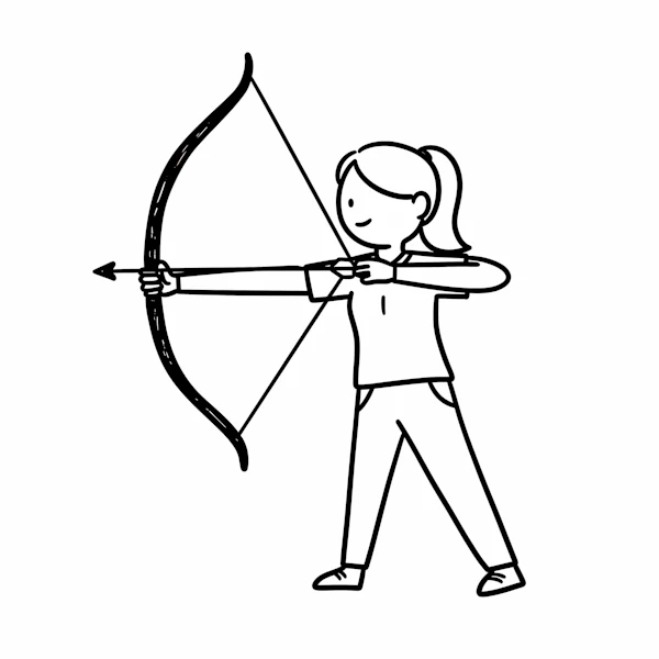 Archer Line Drawing