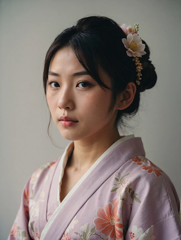 Woman in Traditional Kimono