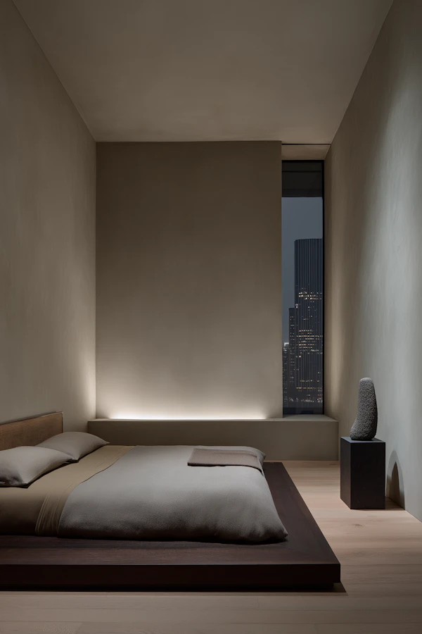 Minimalist Bedroom Scene