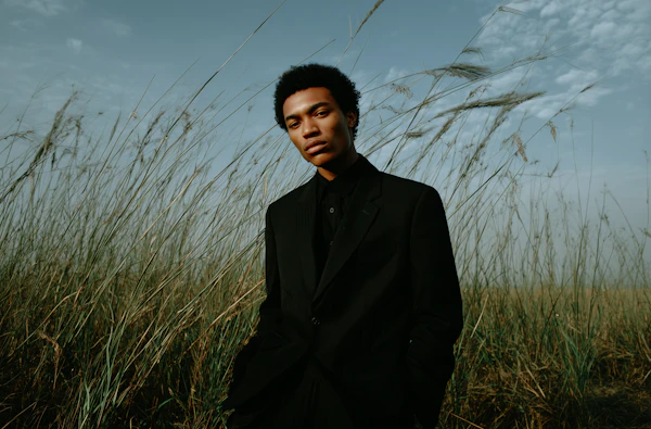 Man in Tall Grass