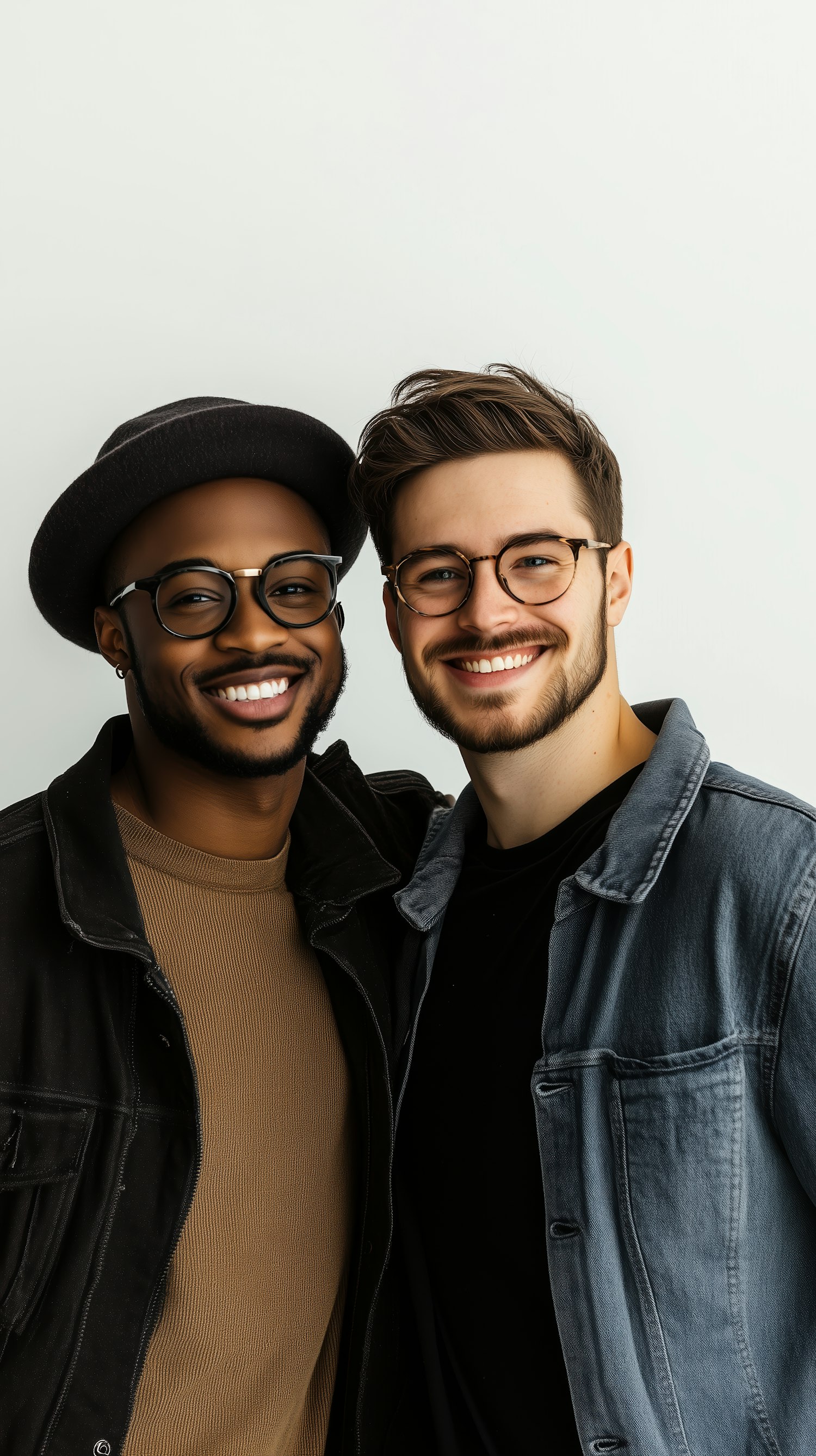 Two Men Smiling Together