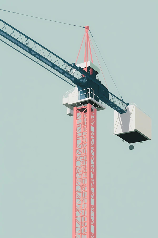 Stylized Crane Art