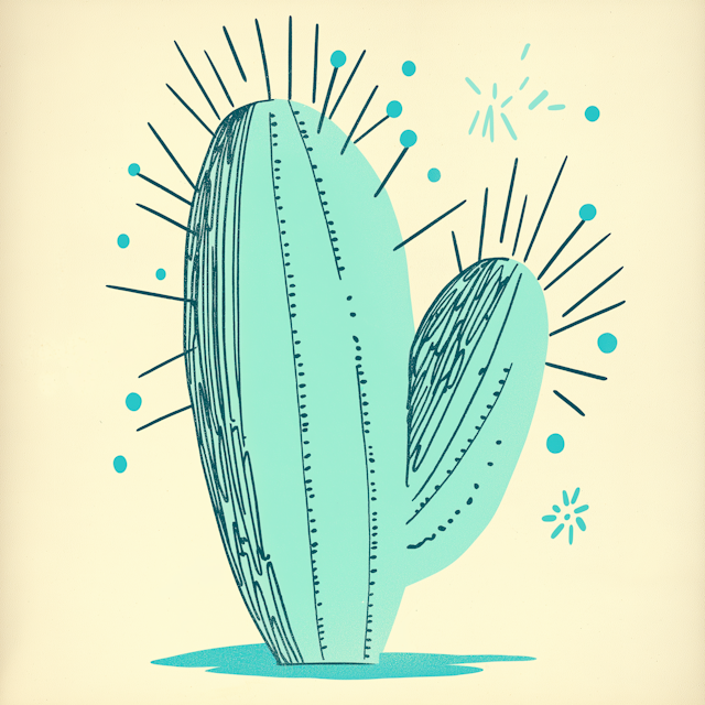 Stylized Cactus Illustration