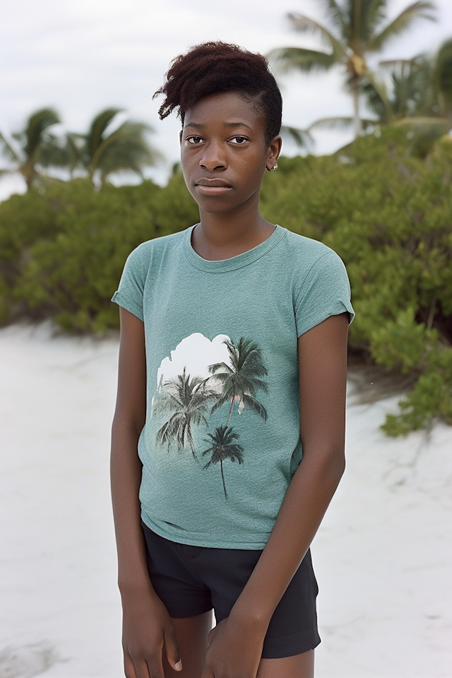 Serene Tropics Casual Portrait