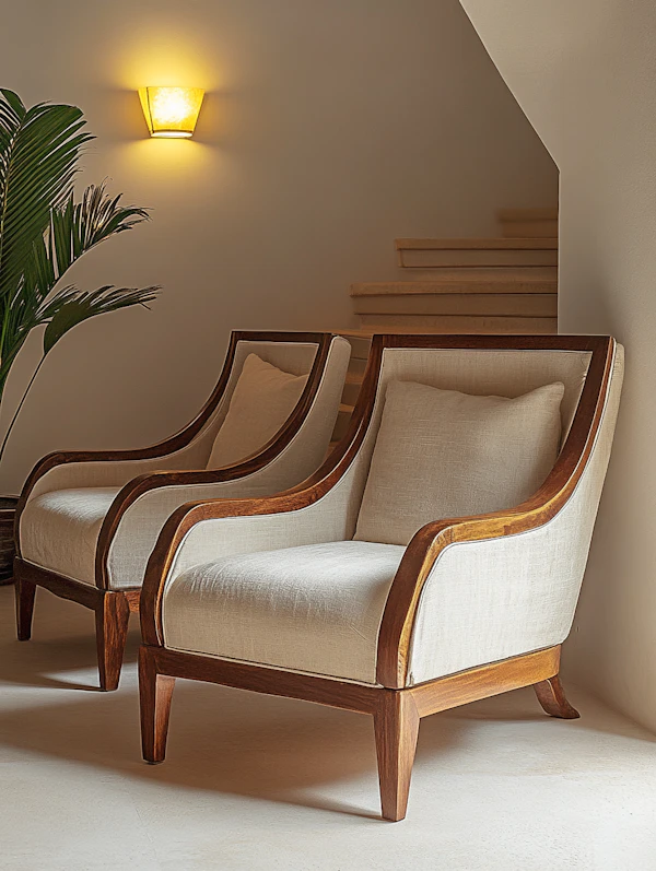Elegant Armchairs in Cozy Interior