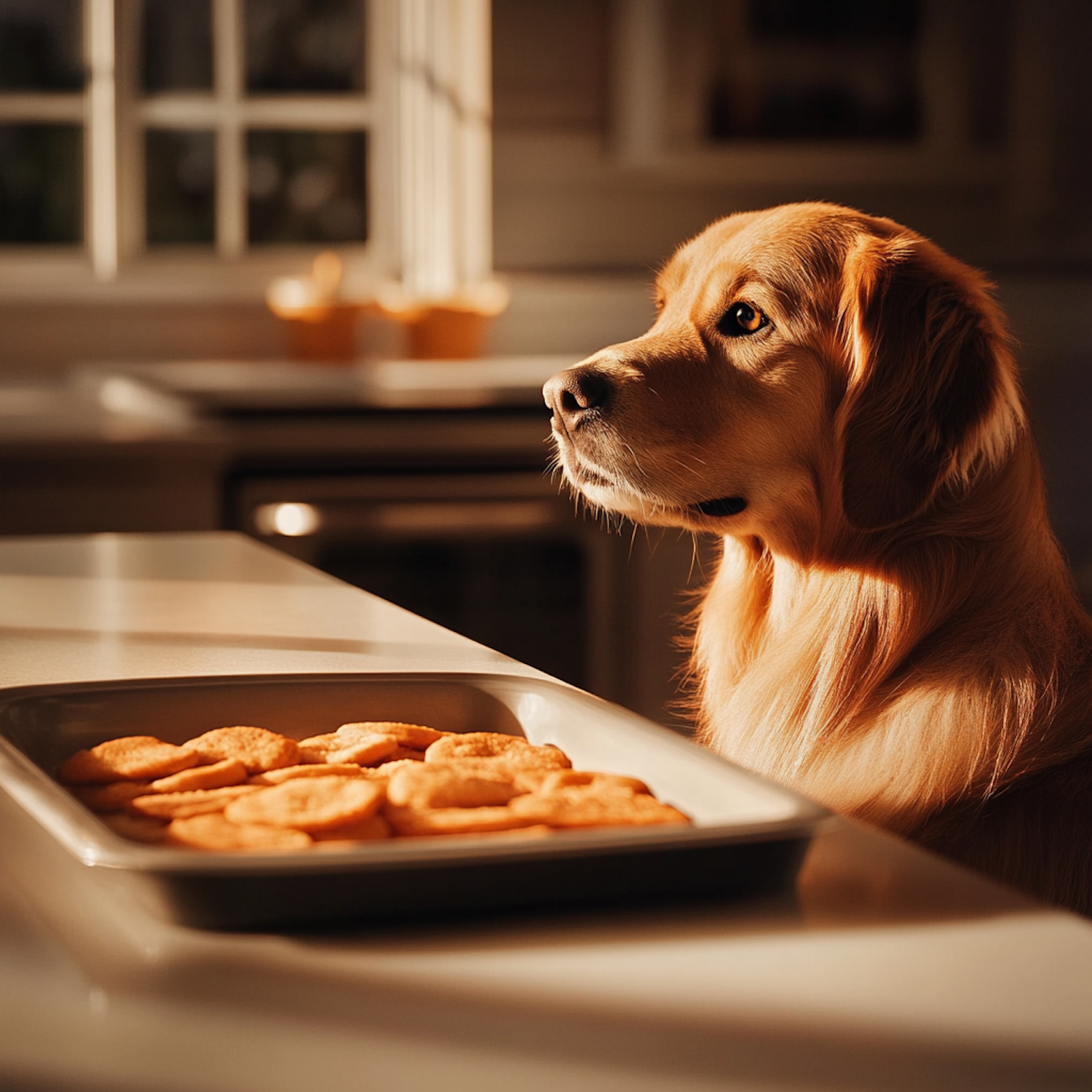 Golden Retriever and Cookies