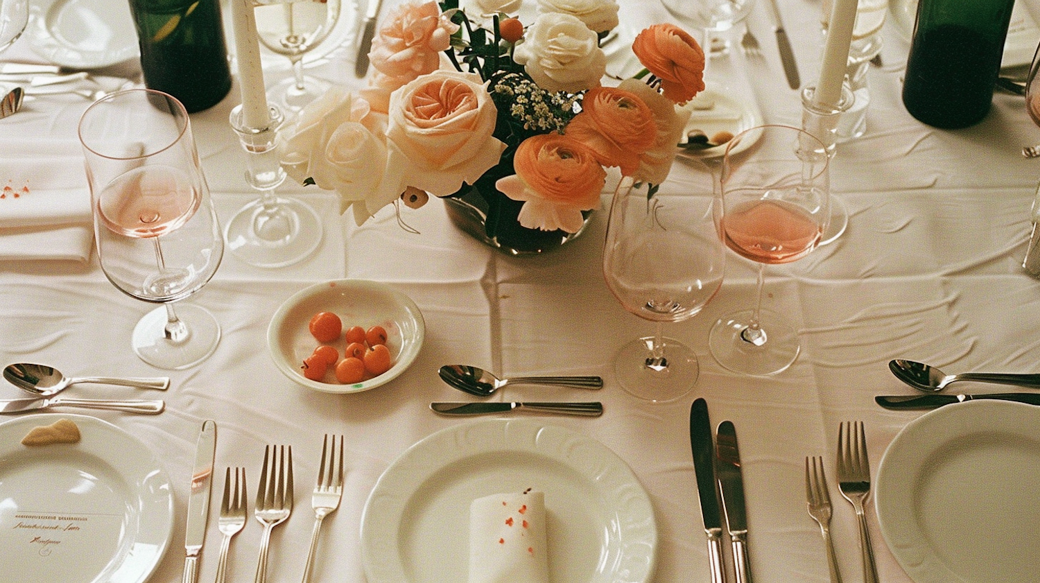 Elegantly Set Dinner Table for a Formal Event