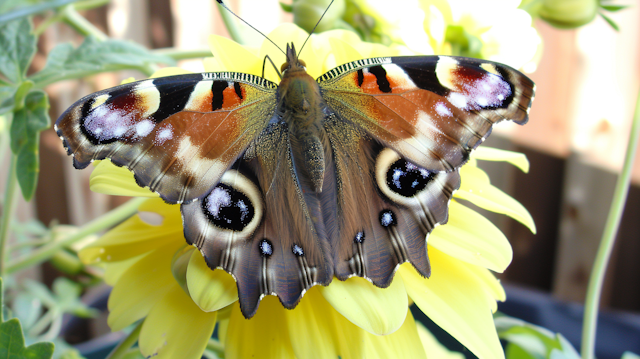 Butterfly on Yellow Flower