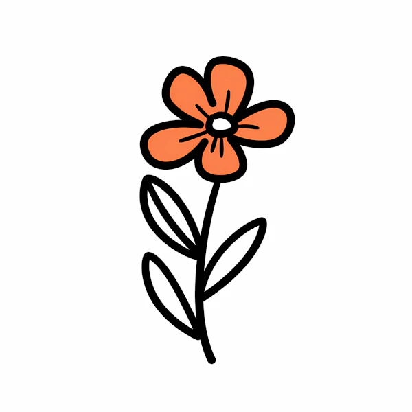 Orange Flower Illustration
