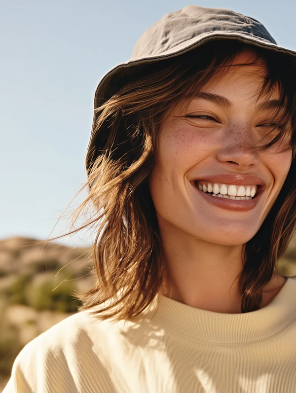 Smiling Woman Outdoors