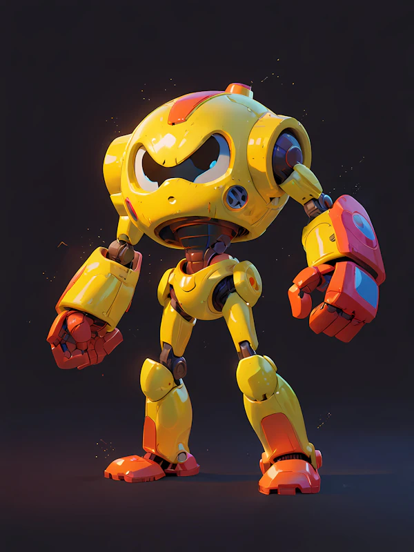 Vibrant 3D Robot