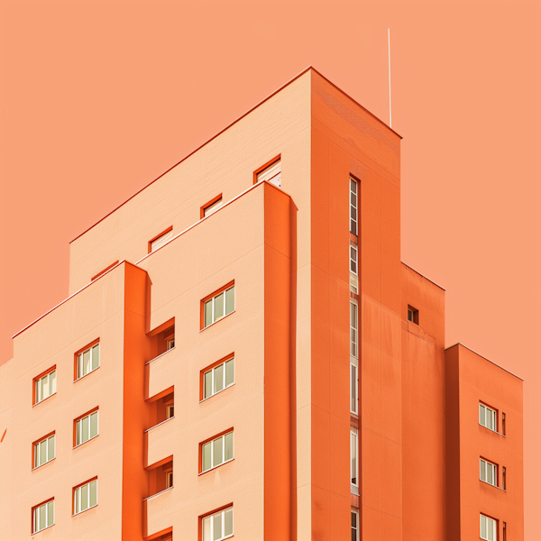 Modern Minimalist Orange Building