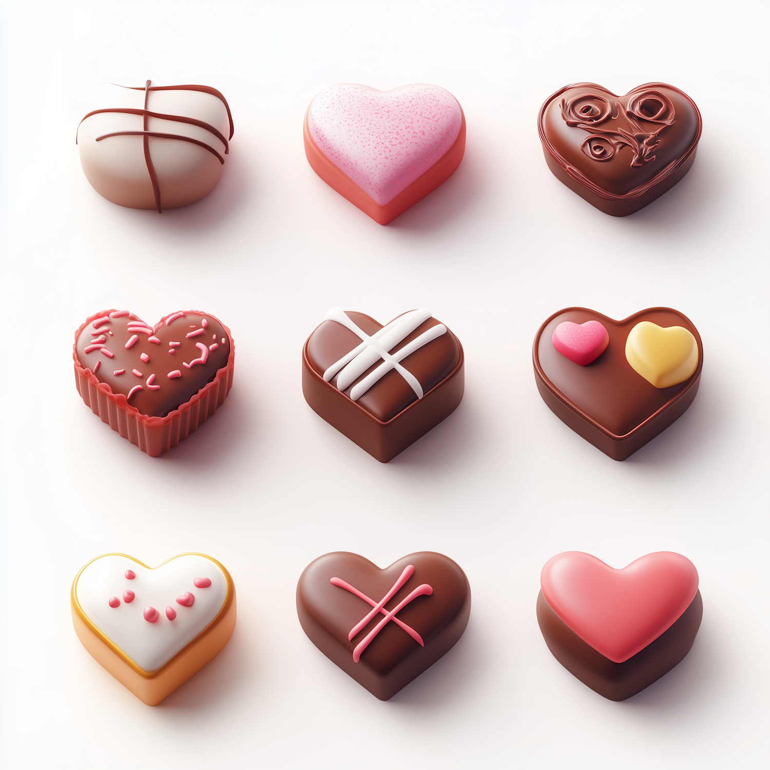 Heart-Shaped Chocolates Collection