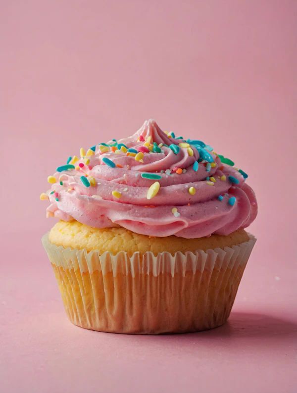 Pink Frosted Cupcake