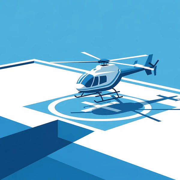 Helicopter on Helipad