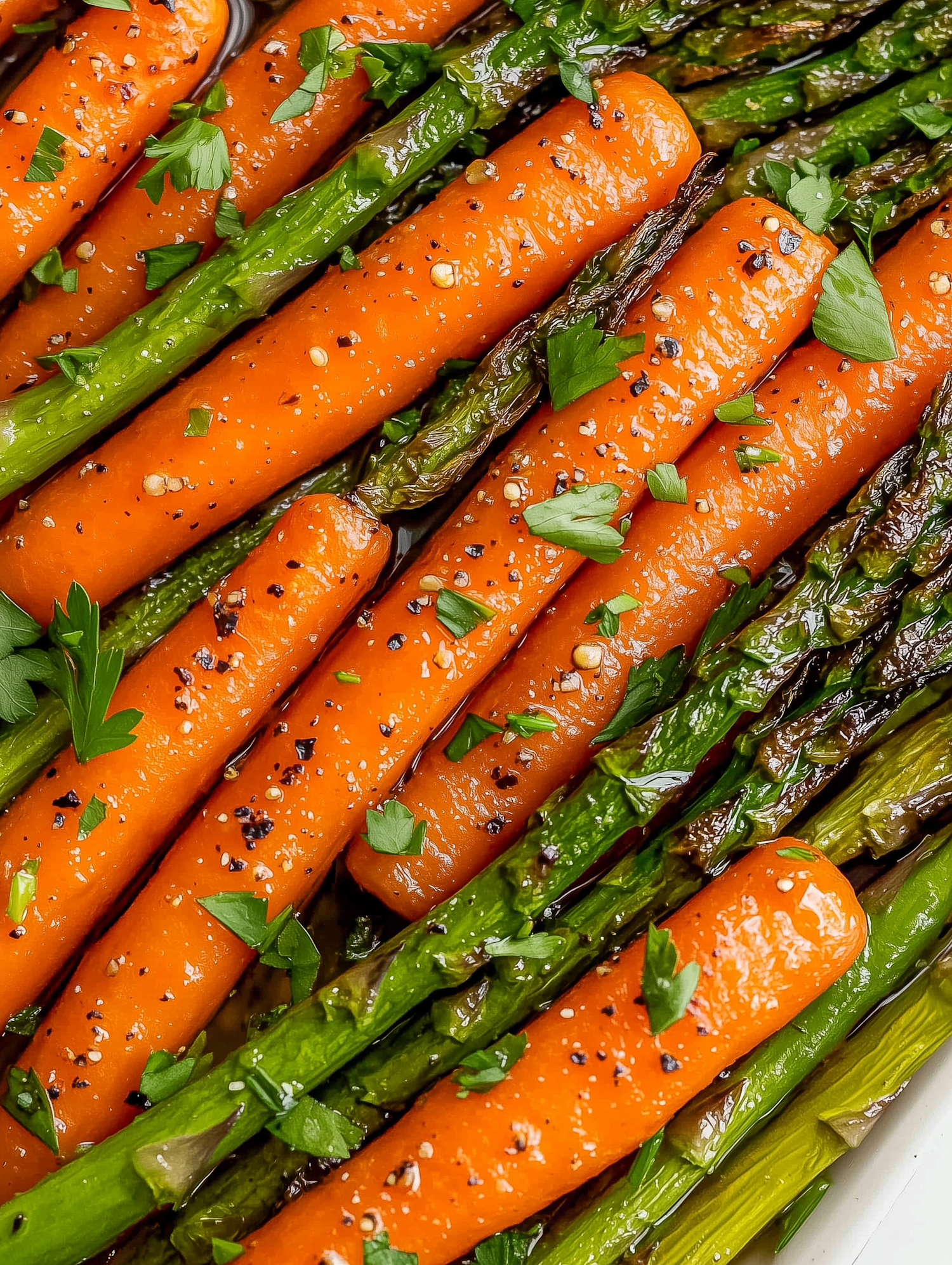 Roasted Carrots and Asparagus