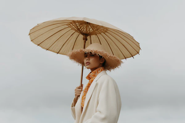 Elegant Parasol Scene