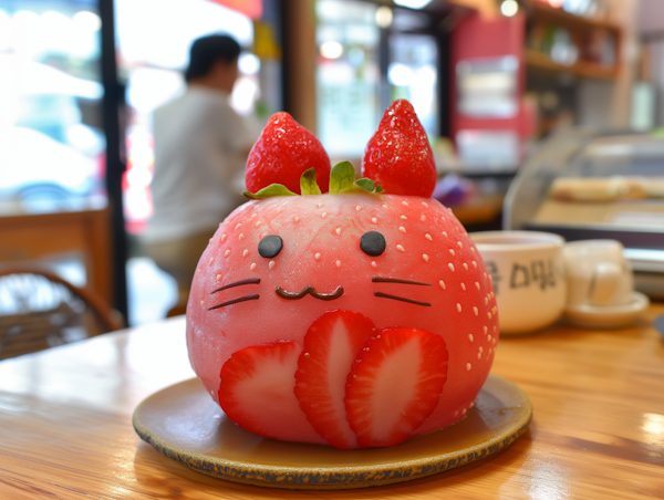 Cartoonish Cat Dessert