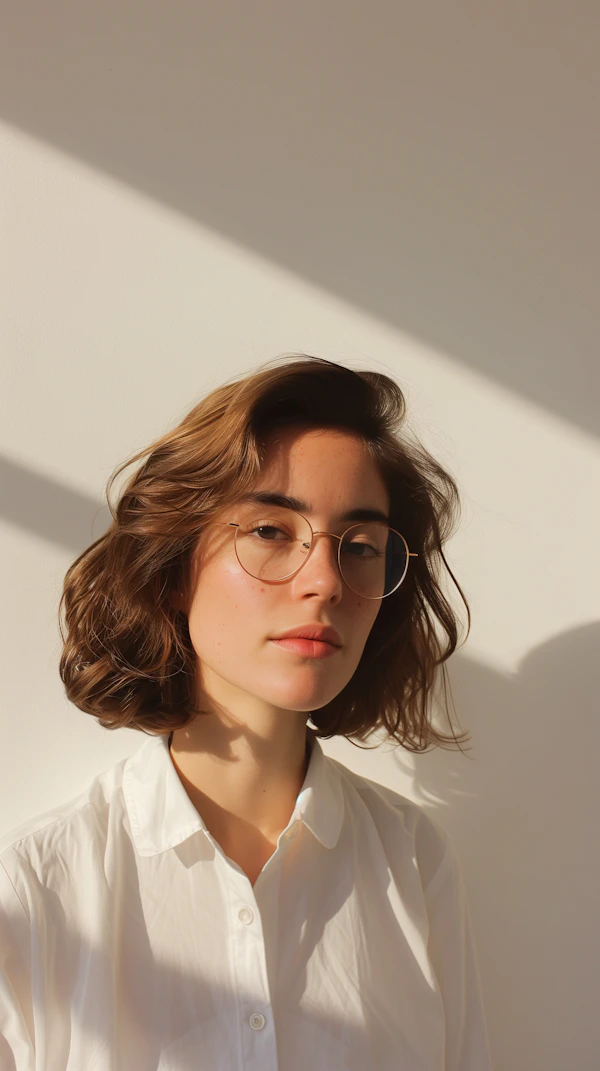 Serene Portrait of a Thoughtful Young Woman