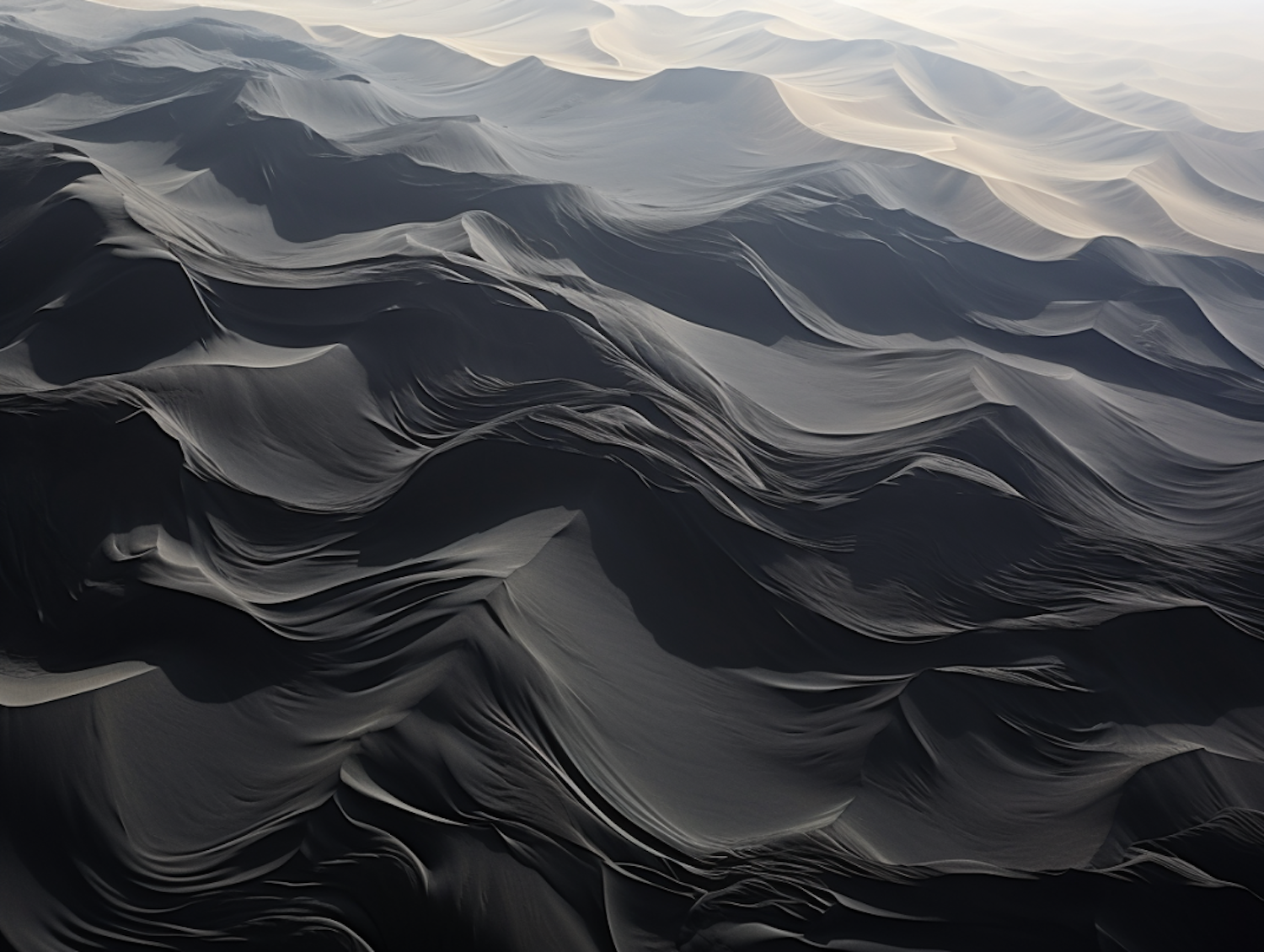 Monochromatic Dunescape: The Artistry of Wind and Shadow