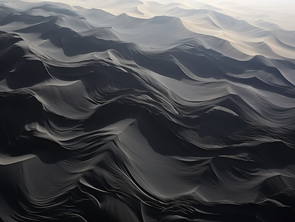 Monochromatic Dunescape: The Artistry of Wind and Shadow