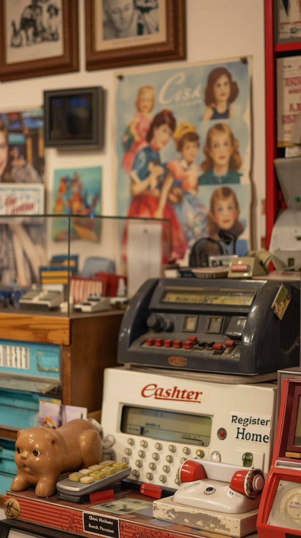 Vintage Collection with Old-fashioned Cash Register