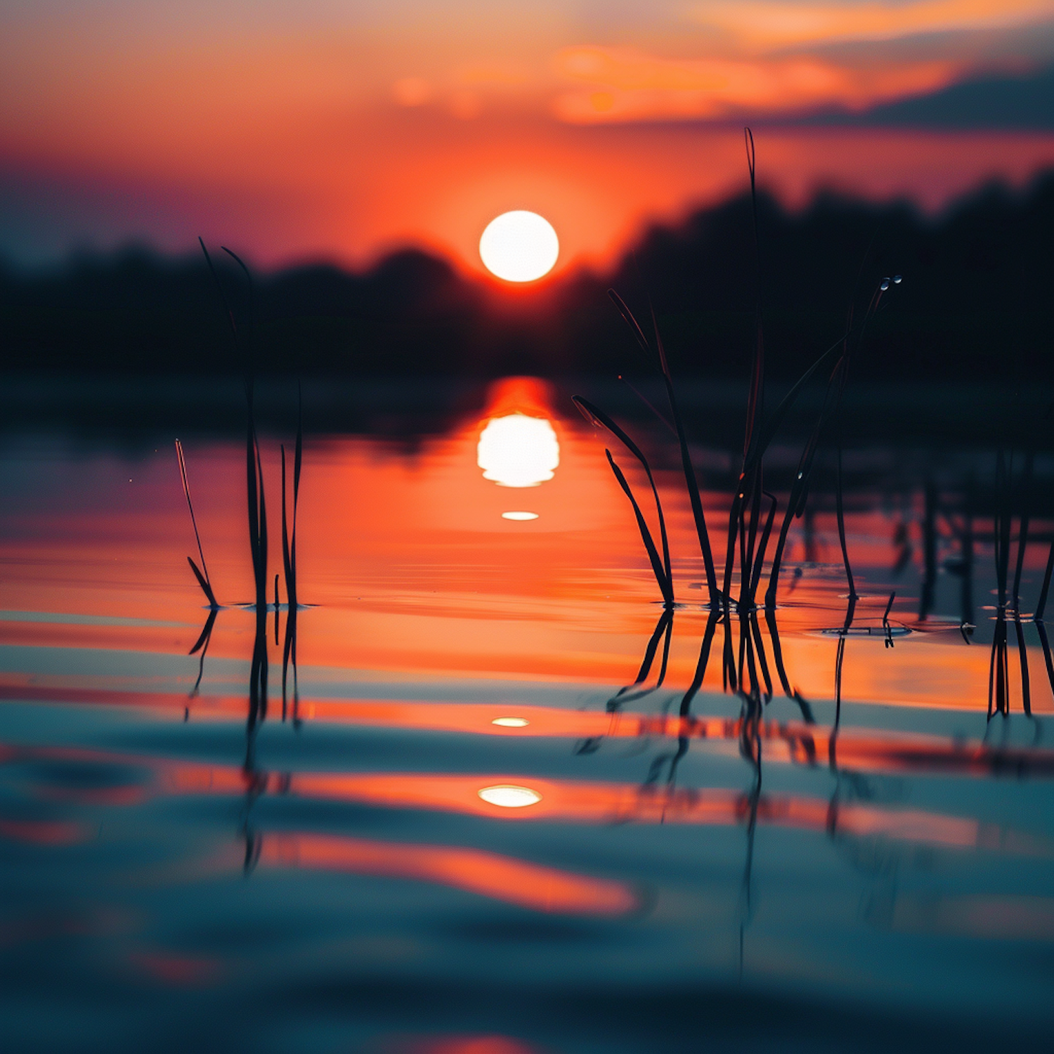 Serene Sunset Over Water