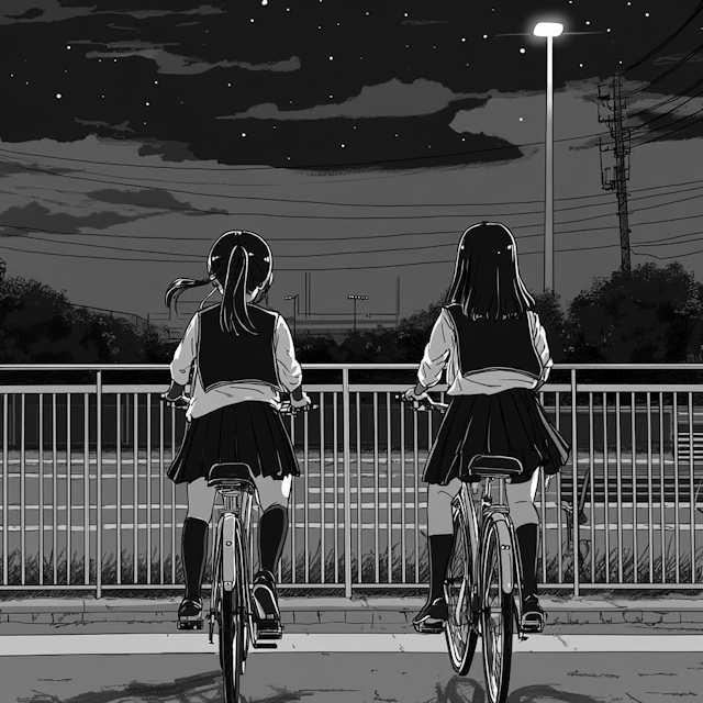 Tranquil Nighttime Bicycle Ride