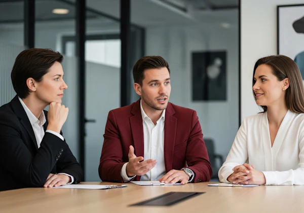 Office Discussion Scene