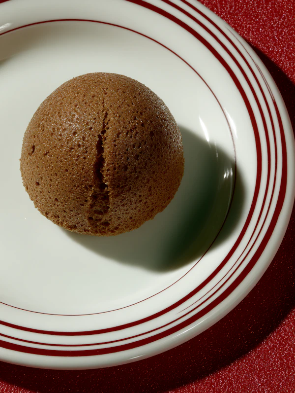 Steamed Cake on Plate