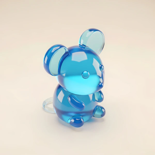 Blue Glass Mouse