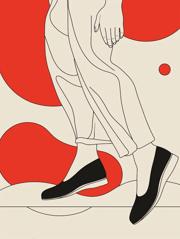 Stylized Walking Illustration