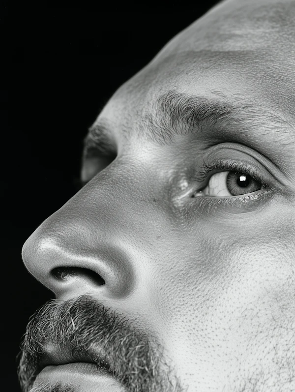 Dramatic Face Close-Up