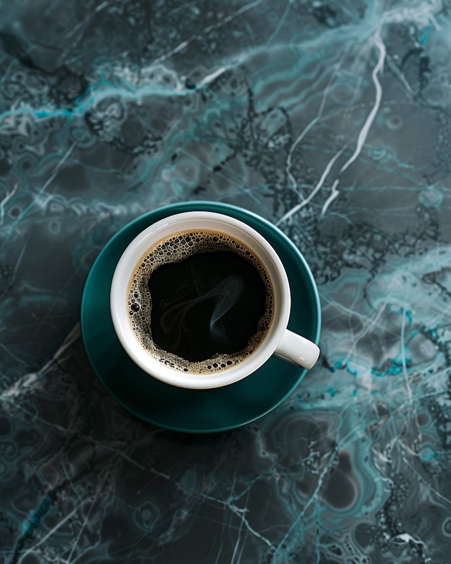 Elegant Coffee on Marble