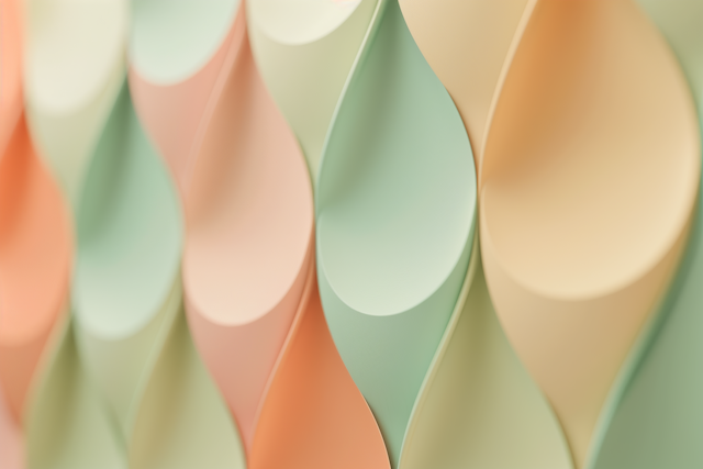 Abstract Curvilinear Shapes in Pastel Tones